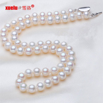 7-8mm Perfect Round AAA Freshwater Pearl Necklace Jewelry (E130016)