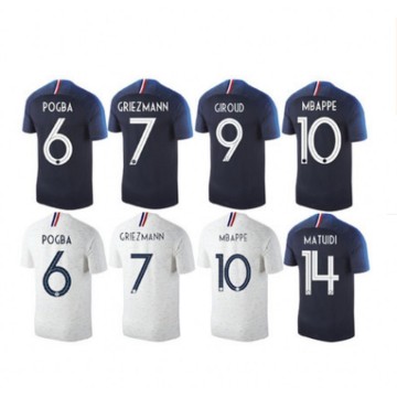 French 2 Stars Thailand GRIEZMANN MBAPPE POGBA soccer jerseys