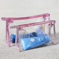 Transparent cosmetic bag with large portable capacity