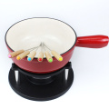 Enamel Cast Iron Melting Chocolate Cheese Fondue Sets