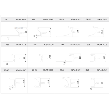 cost-effective Milling type Aluminium handle profiles