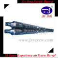 Conical screw and barrel for WPC production