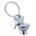 Novelty Toilet Shape Keychain Unique Metal Keychain