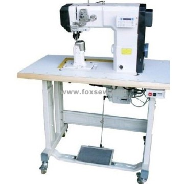 Máquina de coser postbed de alimentación de rodillos con cortahilos automático y rematado