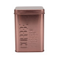 Metal Square Bin Container Home Tin Canister Set