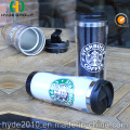 Aço inoxidável dentro plástico fora Starbucks caneca de café quente