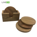 4pcs Acacia Wood Coaster