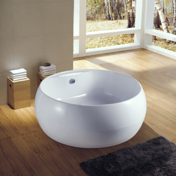 Cupc UL Massage Tub Seamless Round Floor Standing Alone Free Standing Tubs