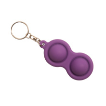 Stress relief silicone accessory plastic keychain