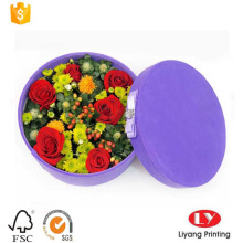 Round Flower Gift Hat Cardboard Packaging Box