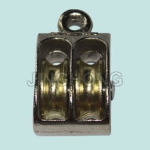 Nickel Plated Fixed Eye U.S Type Pulley With Double Wheels