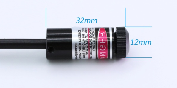 laser module for sewing machine positioning