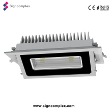 Signcomplex 20W 30W giratorio LED proyector lámpara techo cuadrado Downlight