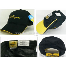 Black mesh embroidery sandwich visor baseball cap hat