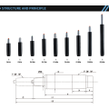 Stainless Steel Hydraulic Gas Spring Chair Gas Cylinder