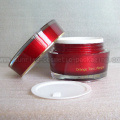 50ml Red Cone Shape Acrylic Cream Jar