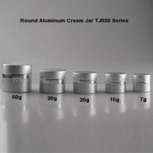 Silver Aluminum Cream Jar