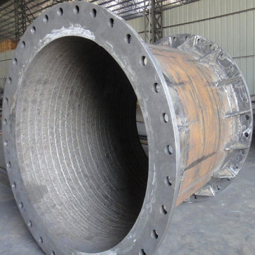 Hardfacing Clad Abrasion Resistant Pipe with Flange