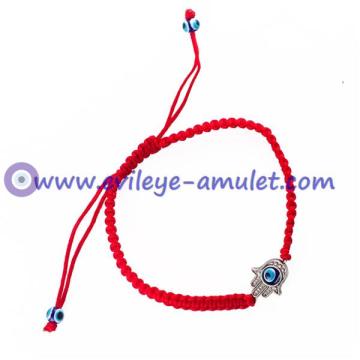 Hamsa Hand Evil Eye Braided Bracelet - Mixed color