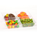 Plastic Disk Disposable Saucer Square 4 Compartment Tray