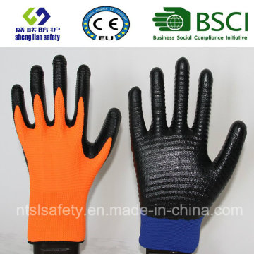 13G Polyester Shell mit Nitril beschichteten Arbeitshandschuhen (SL-N119 (1))