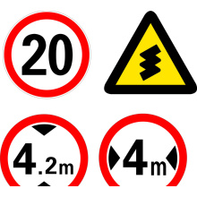 Garantierte Qualität Einzigartige Verkehrsschilder und ihre Bedeutungen