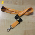 customized thick jacquard knitted cotton lanyard