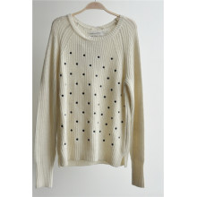 Cashmere Blend Patterned Pullover Knitted Sweater