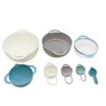 8pcs Plastic Mixing Bowl Set Measuring Cups