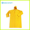 Rpp-005A Gelb Langlebige PVC / Polyester Lange Regenbekleidung