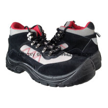 Black Suede Sport Style Safety Shoes (HQ03032)