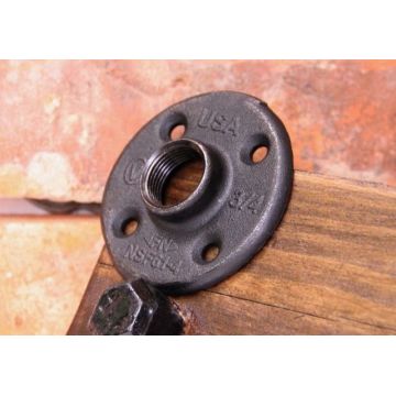 black malleable Iron floor flange used in furniture