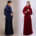 Soft 100% polyester coral fleece bathrobe for women