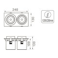 Double Head Recessed LED Spotlight