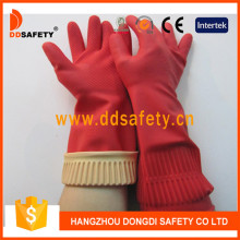 Long Red Household Latex Work Gloves DHL442