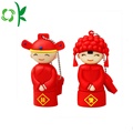 Traditional wedding Couple Silicone Micro Flash Drive Cover