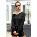 Ladies Fashion Casual Off Shoulder Shirt Wholesale