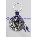 Shambhala round alloy owl evil eye keychain wholesale