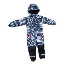 Zabra capuche réfléchissant Jumpsuits imperméable pour bébé/enfants