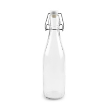 500ml round glass bottle with flip top lid