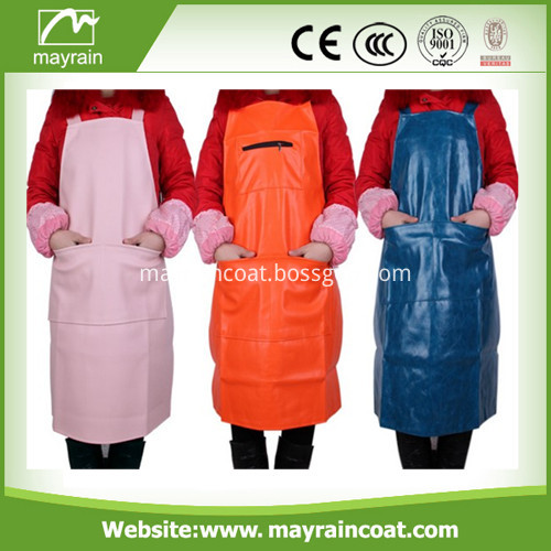 Red Color PU Apron