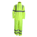 Atacado 300d Oxford PU revestido de classe 3 HIVIS capa de chuva