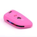 Pink color silicone car key cover for gifts