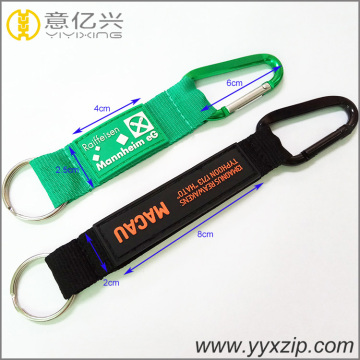 silkscreen printing short keychain with climbing buckle