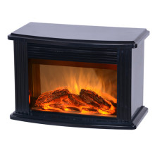 Black-Electric Mini Fireplace