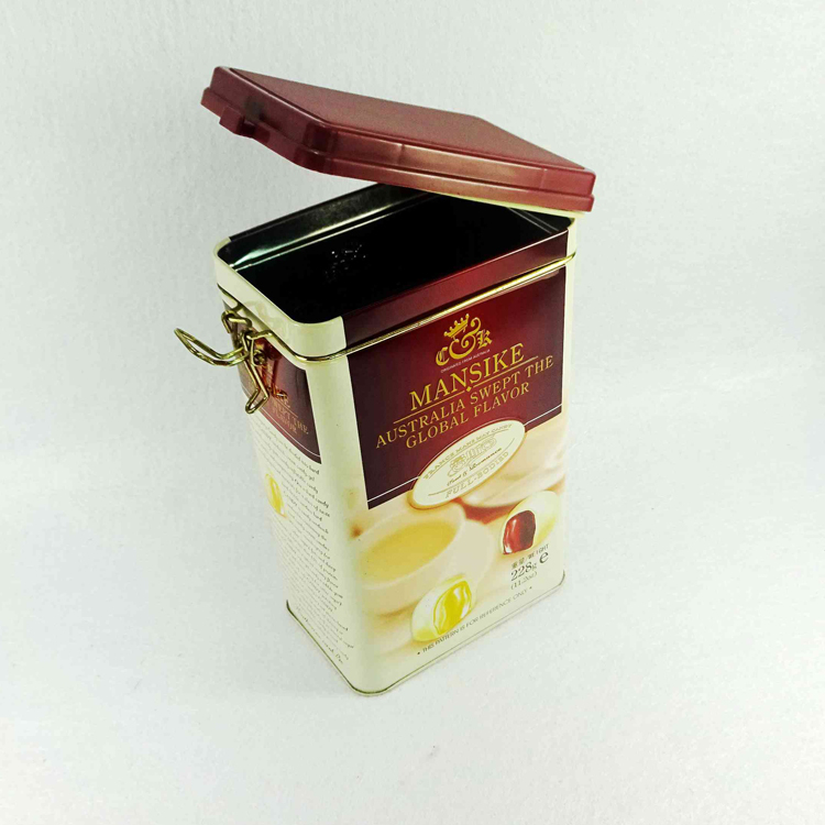 Coffee Packaging Tin Can Hinged Tin Box