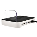 Chargeur USB 4 ports avec support 2.4A * 2 pour iPad 1A * 2 pour téléphones cellulaires