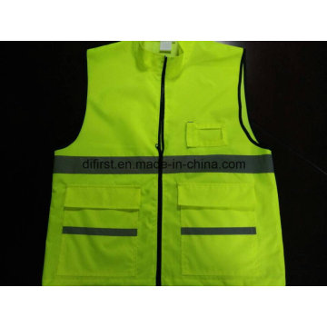 Gilet de sécurité avec 3 Pokets 300d Oxford