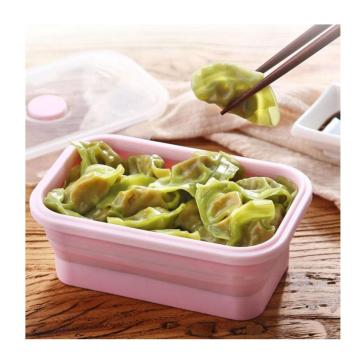 For Student Foldable Take Out Lunch Box Silicone Food Container