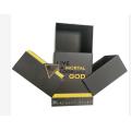 Luxury black paper cosmetic box perfume paper packaging